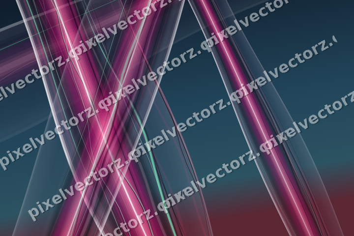 Abstract glass arc in pink and blue