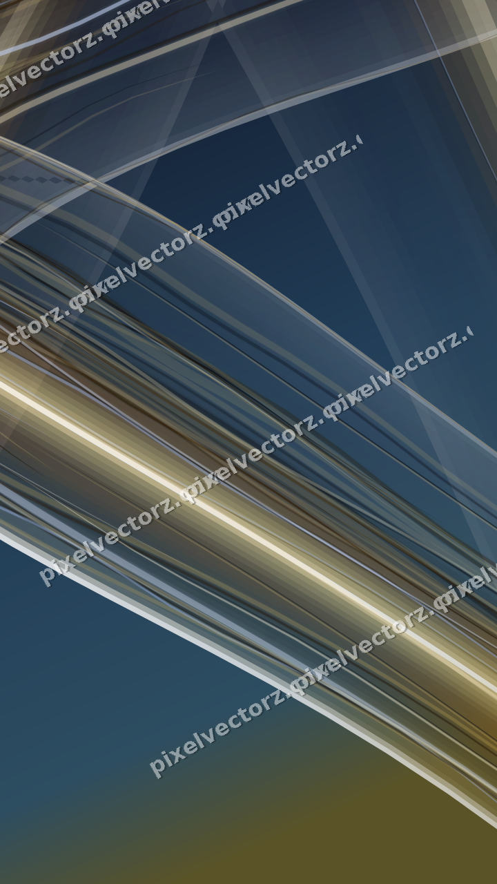 Abstract glass arc in dark blue and amber