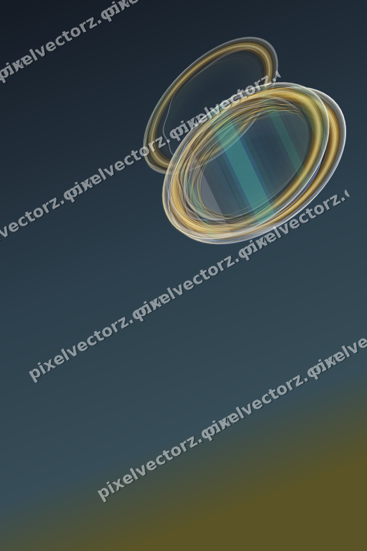 Abstract glass arc in amber and green