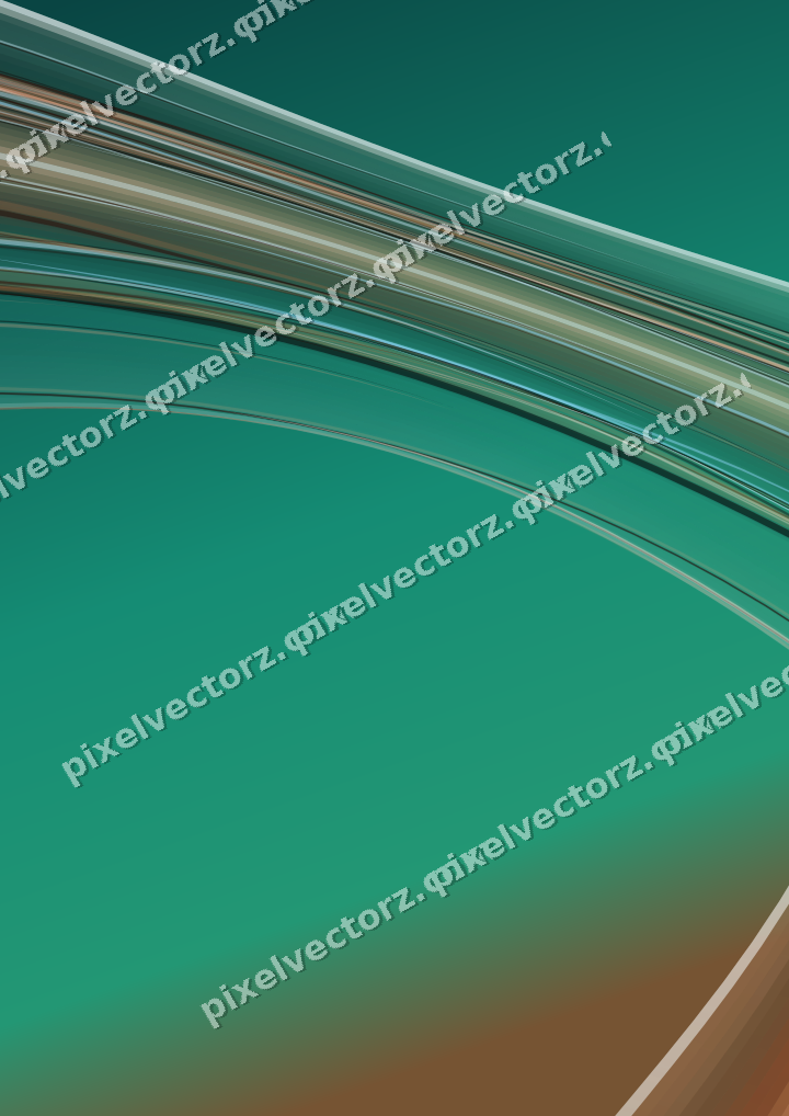 Abstract glass arc in orange and teal