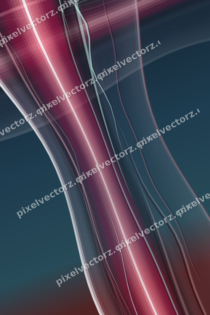 Abstract glass arc in pink and dark lime