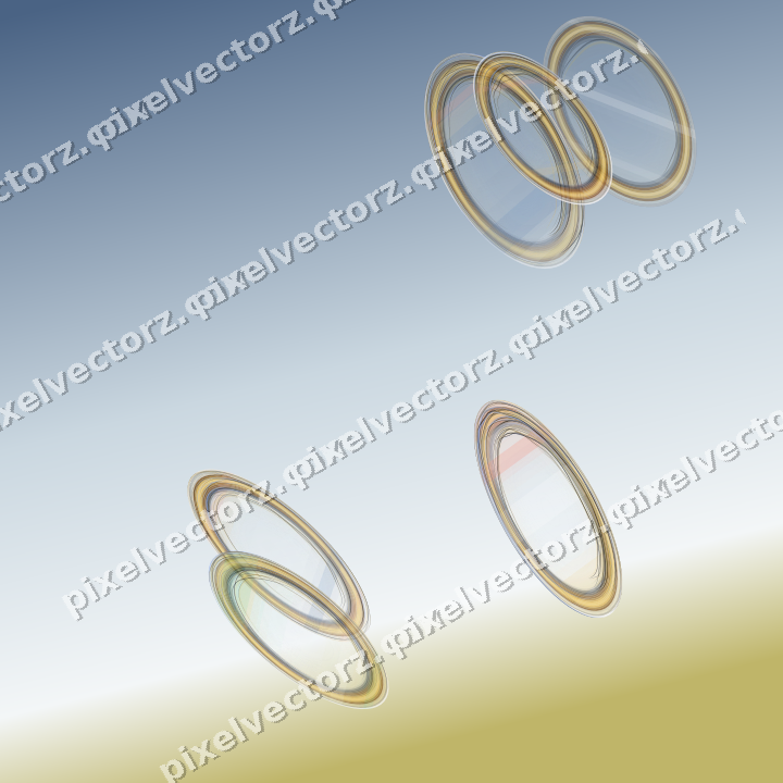 Abstract glass arc in amber and green