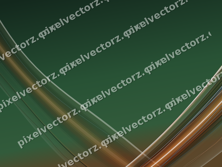 Abstract glass arc in dark green and orange