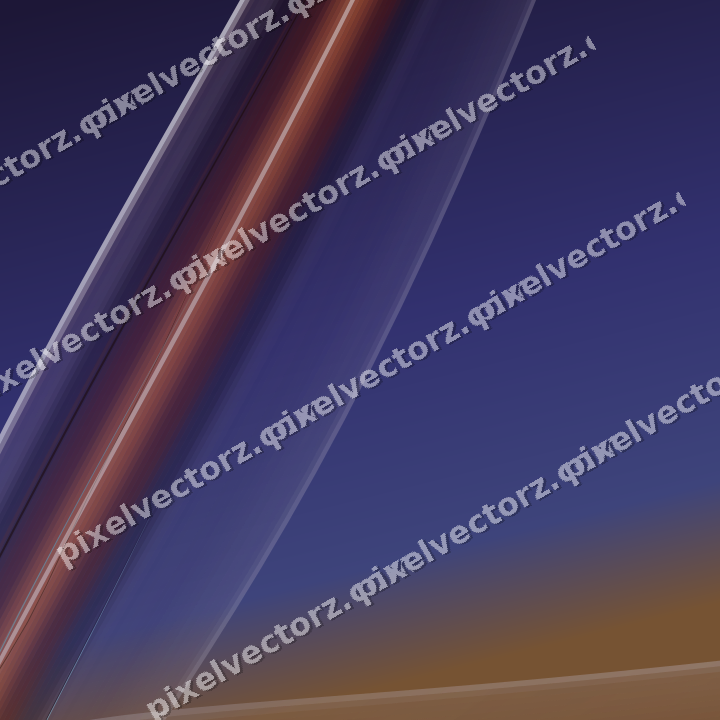 Abstract glass arc in orange and blue
