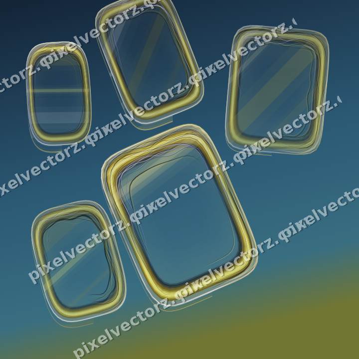 Abstract glass arc in dark amber and yellow