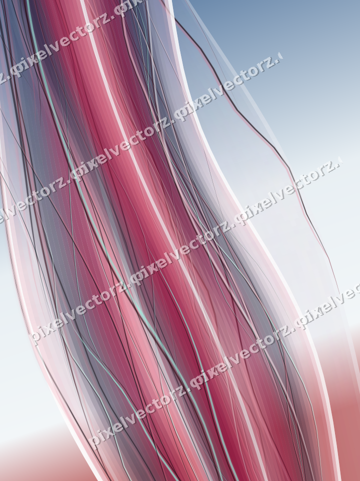 Abstract glass arc in pale pink and pale red