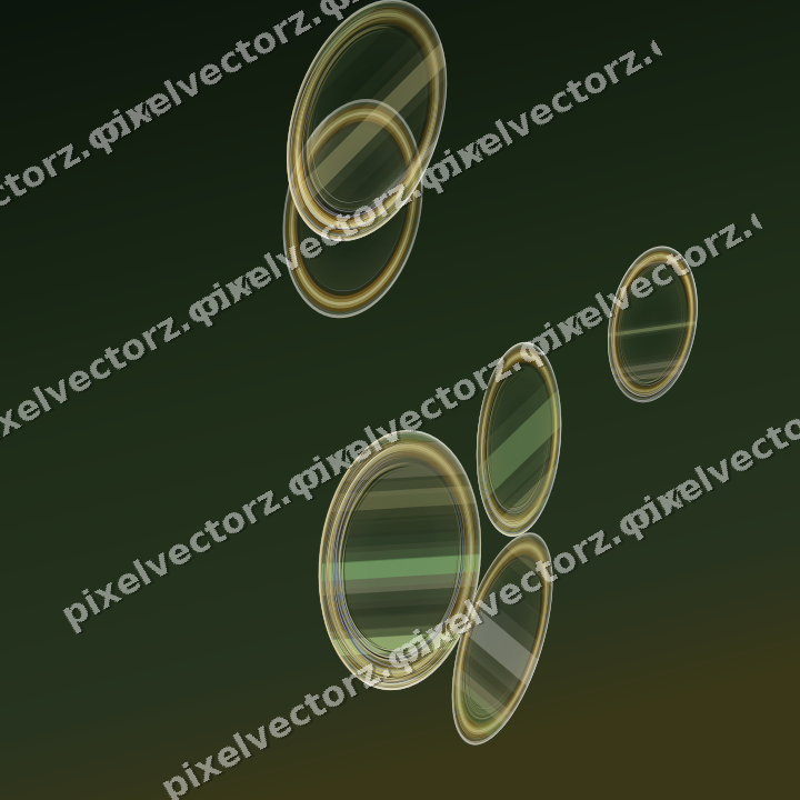 Abstract glass arc in lime and yellow