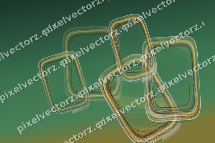 Abstract glass arc in amber and dark green