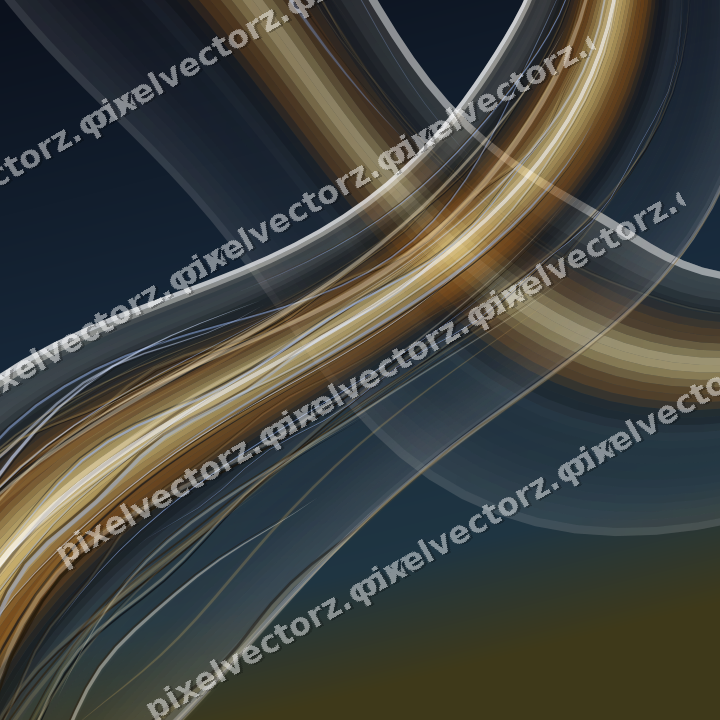 Abstract glass arc in dark blue and amber