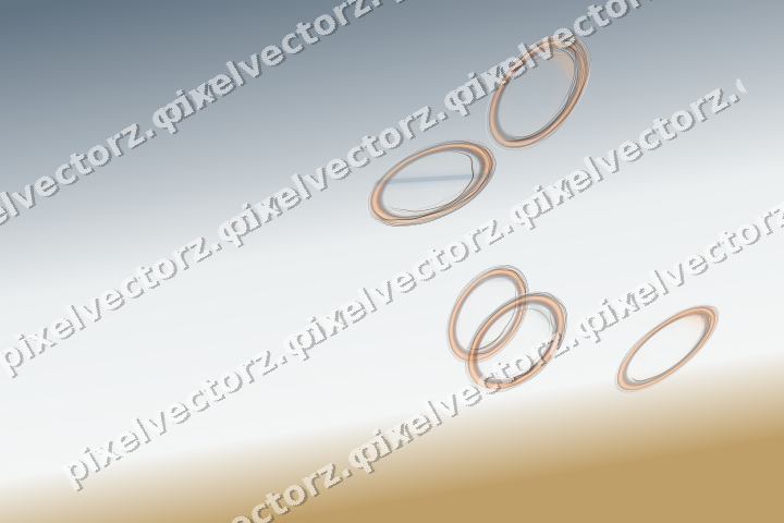 Abstract glass arc in blue and orange
