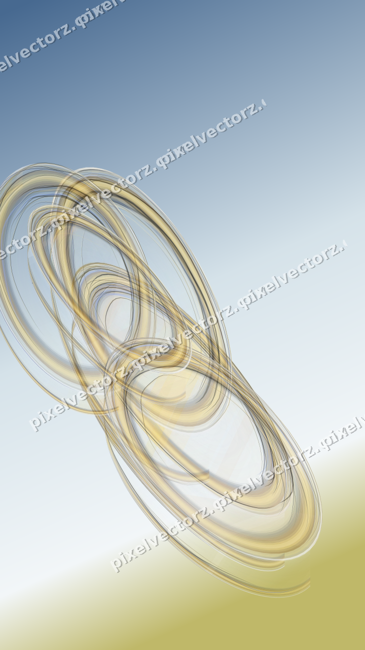Abstract glass arc in amber and pale orange