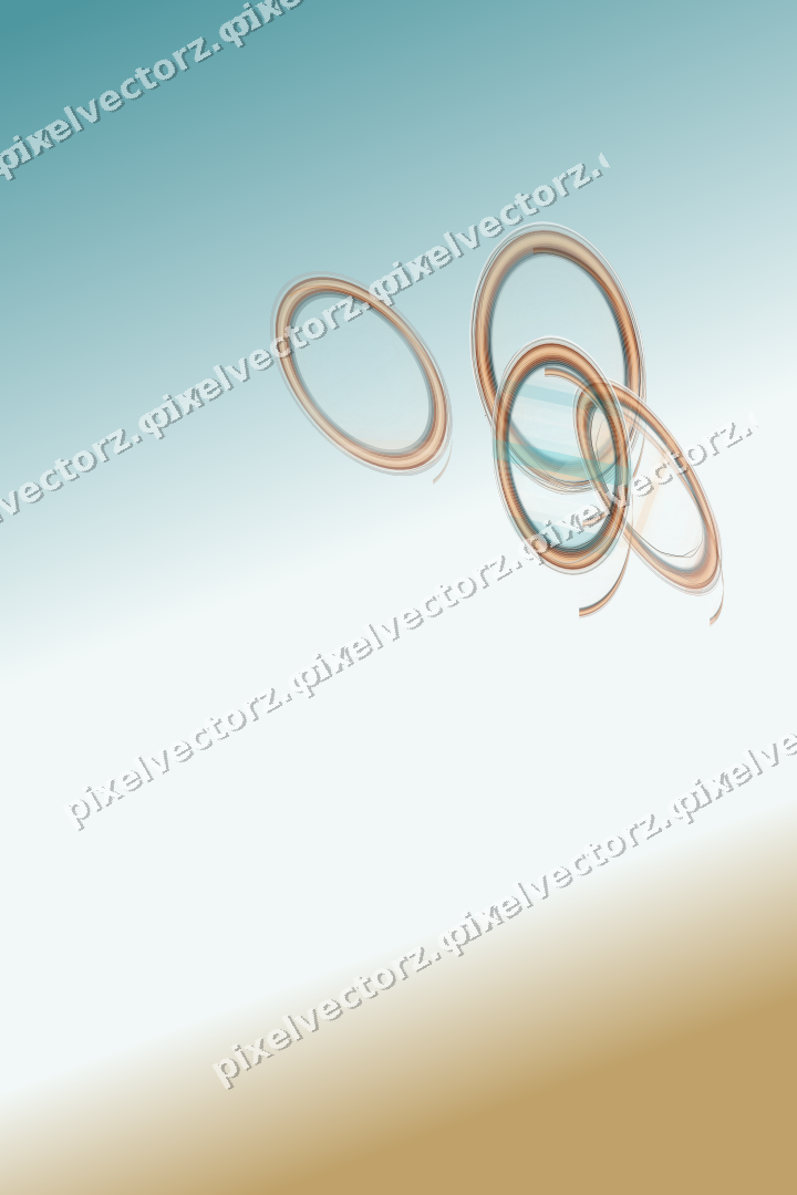 Abstract glass arc in dark teal and orange
