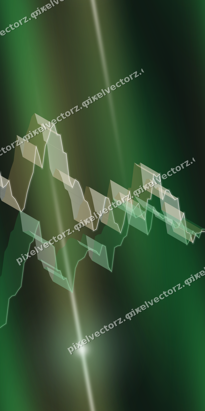 Nahtloser Neon Diagramm Hintergrund in Grün und Bernstein