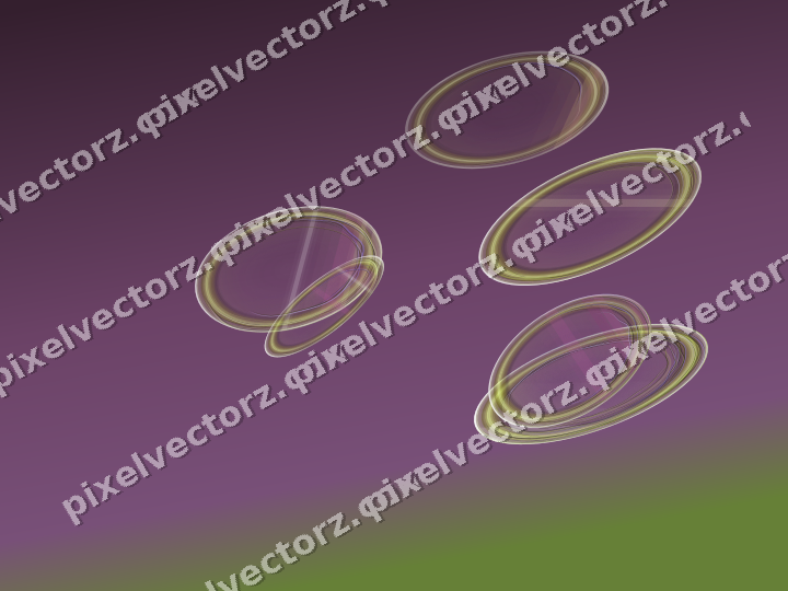 Abstract glass arc in dark magenta and lime