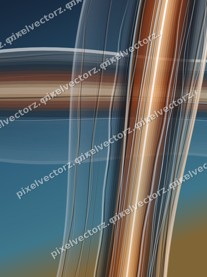 Abstract glass arc in dark teal and orange