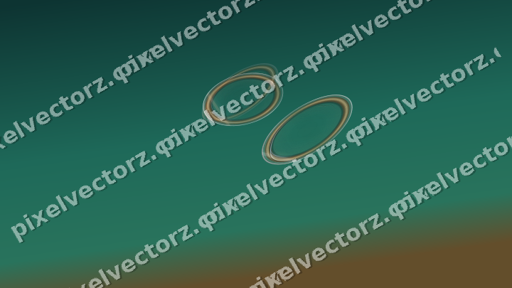 Abstract glass arc in orange and teal