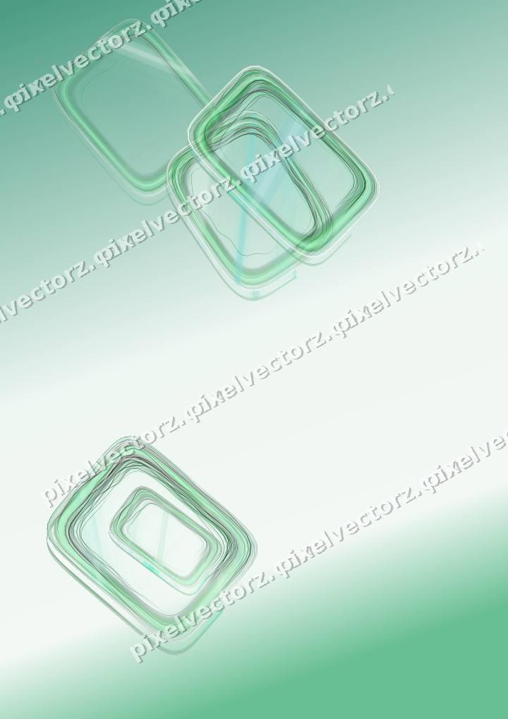 Abstract glass arc in green and teal