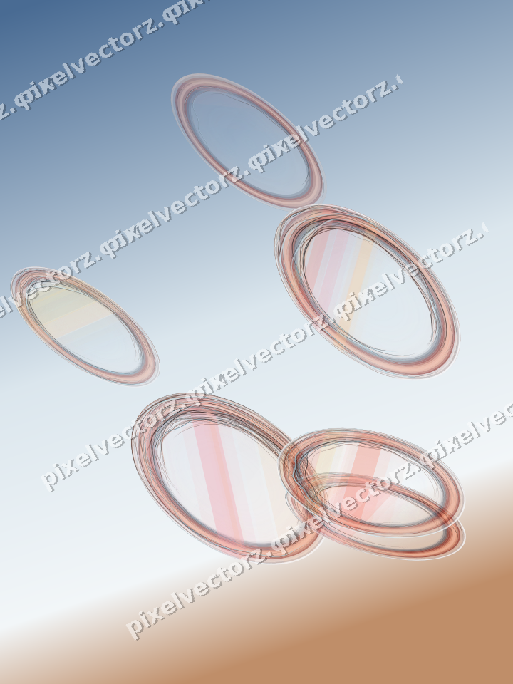 Abstract glass arc in red and orange