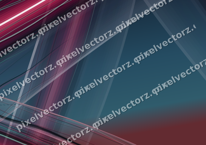 Abstract glass arc in dark lime and dark pink