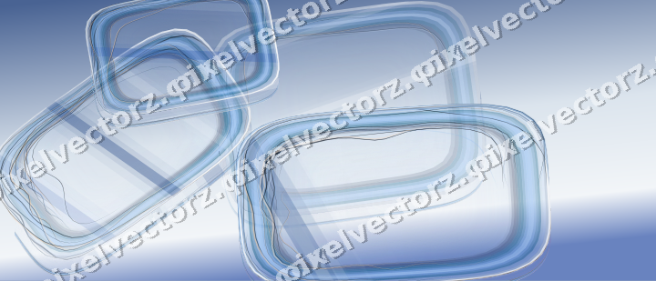 Abstract glass arc in dark blue and white