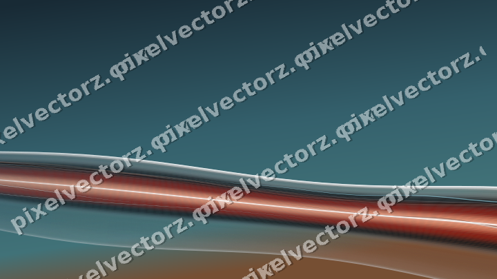 Abstract glass arc in orange and cyan