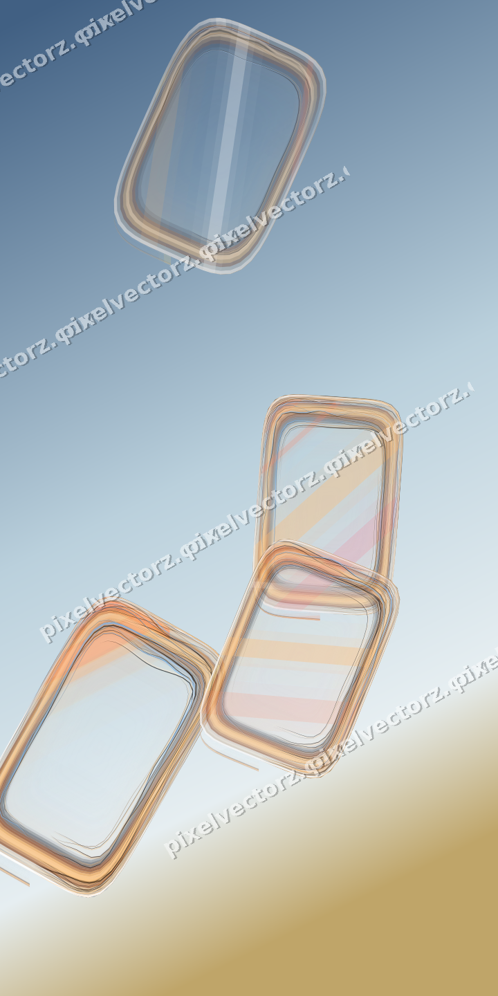 Abstract glass arc in orange and amber