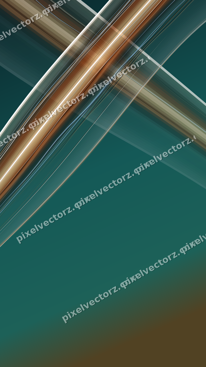 Abstract glass arc in dark teal and orange