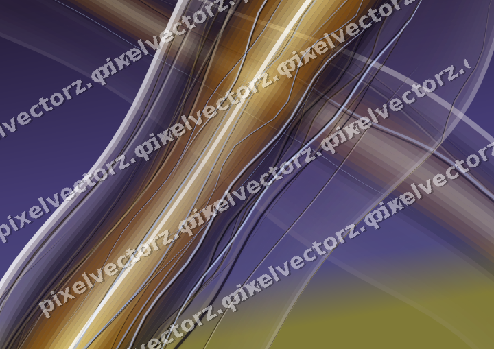 Abstract glass arc in amber and purple