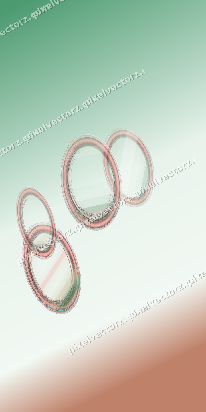 Abstract glass arc in red and dark green