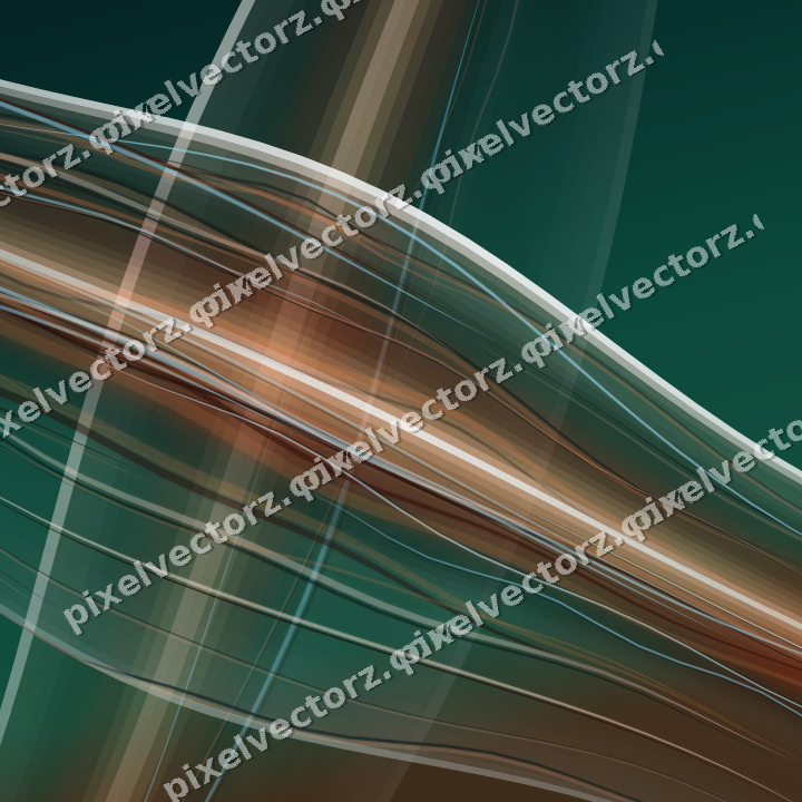Abstract glass arc in orange and teal
