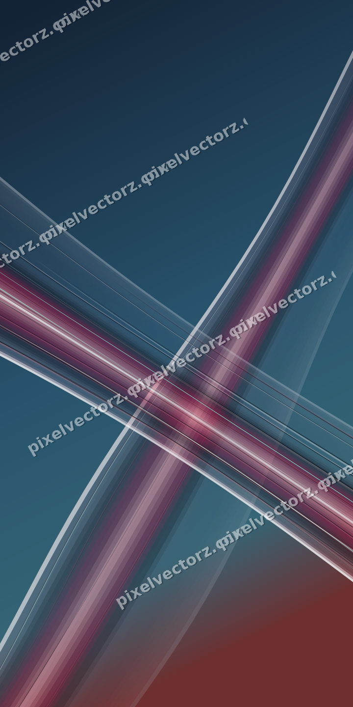 Abstract glass arc in pale pink and pale red