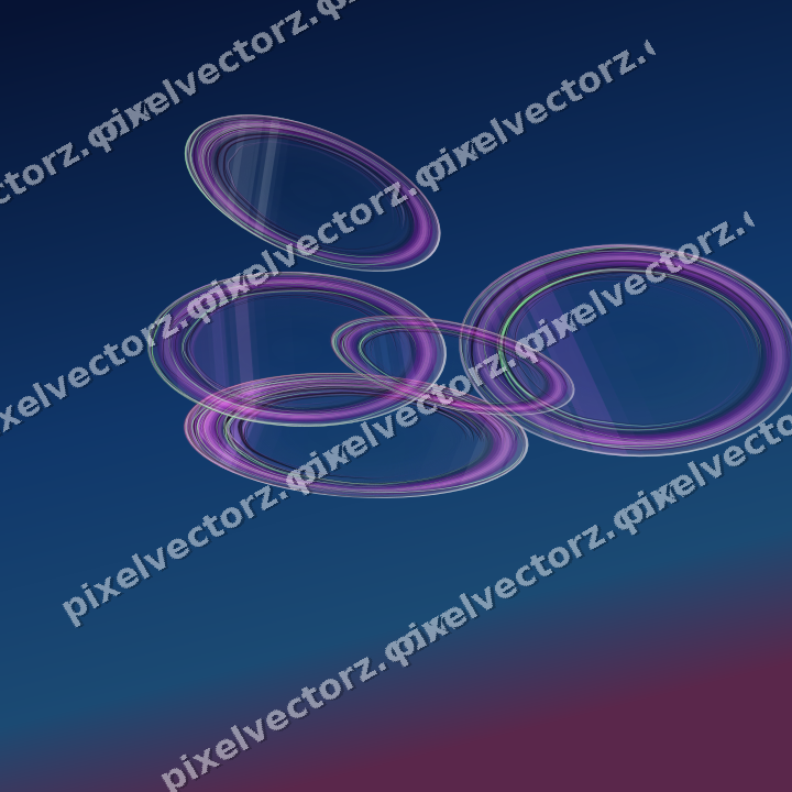 Abstract glass arc in purple and blue