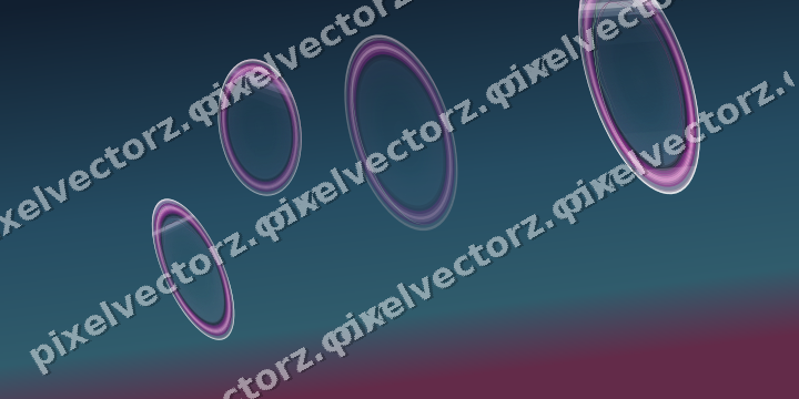 Abstract glass arc in purple and blue