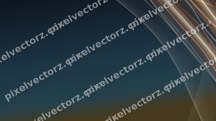 Abstract glass arc in dark blue and orange