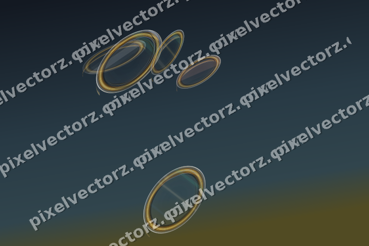 Abstract glass arc in amber and green