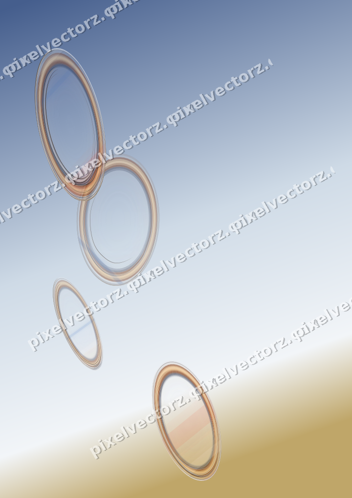 Abstract glass arc in dark blue and red