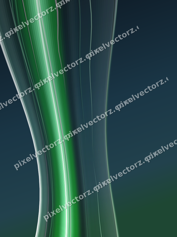 Abstract glass arc in green and teal