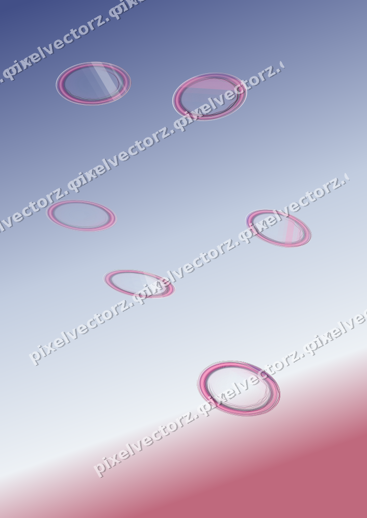 Abstract glass arc in pink and blue