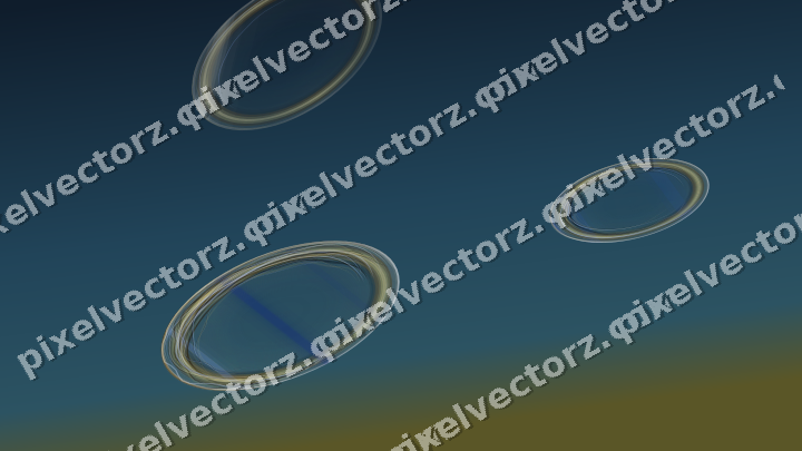 Abstract glass arc in amber and blue