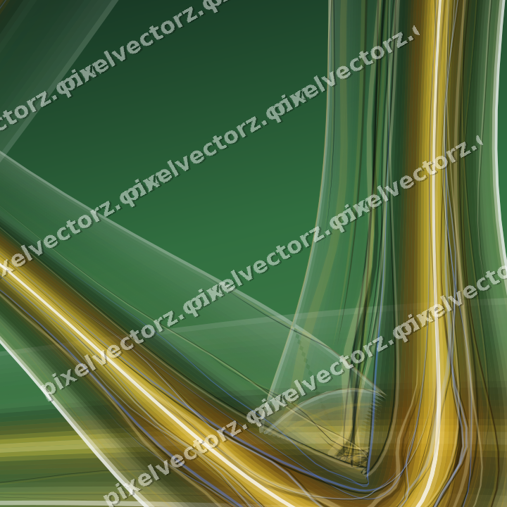 Abstract glass arc in dark green and amber