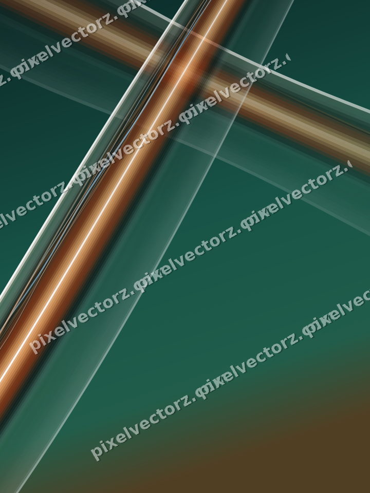 Abstract glass arc in orange and teal
