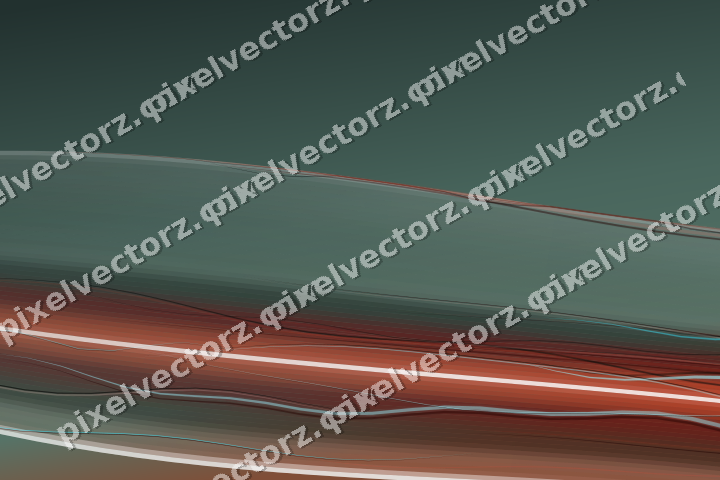 Abstract glass arc in red and orange
