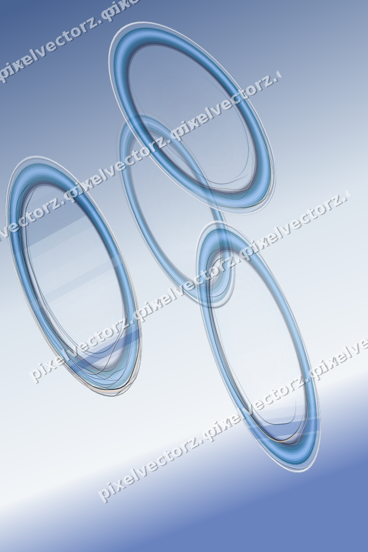 Abstract glass arc in dark blue and white