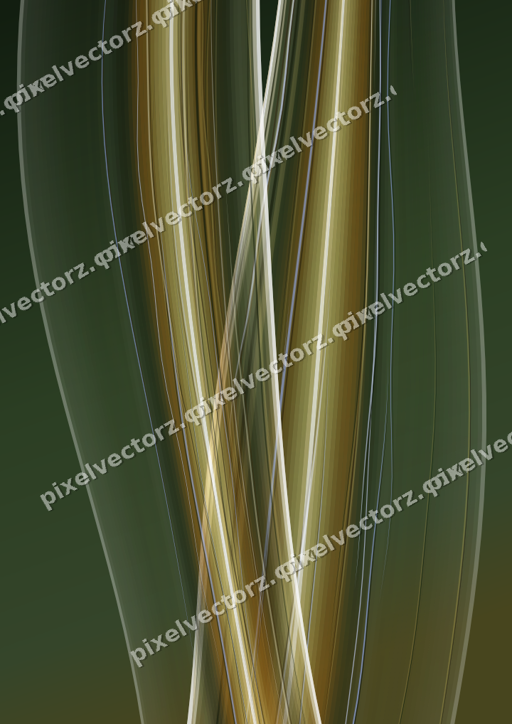 Abstract glass arc in lime and yellow