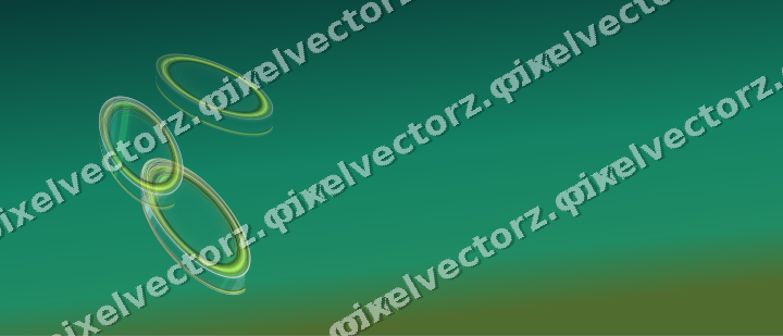 Abstract glass arc in green and lime