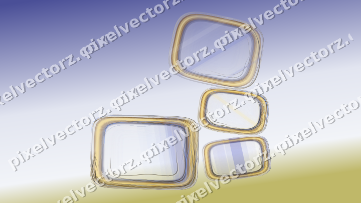Abstract glass arc in dark blue and amber