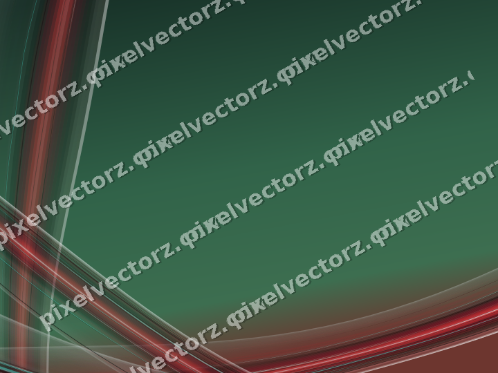 Abstract glass arc in dark green and red
