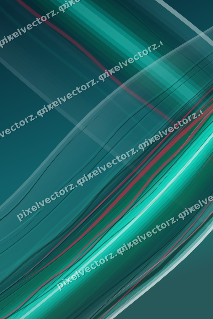 Abstract glass arc in cyan and teal