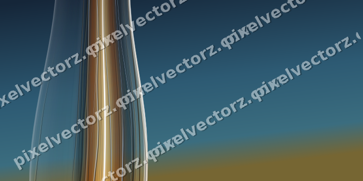 Abstract glass arc in red and orange