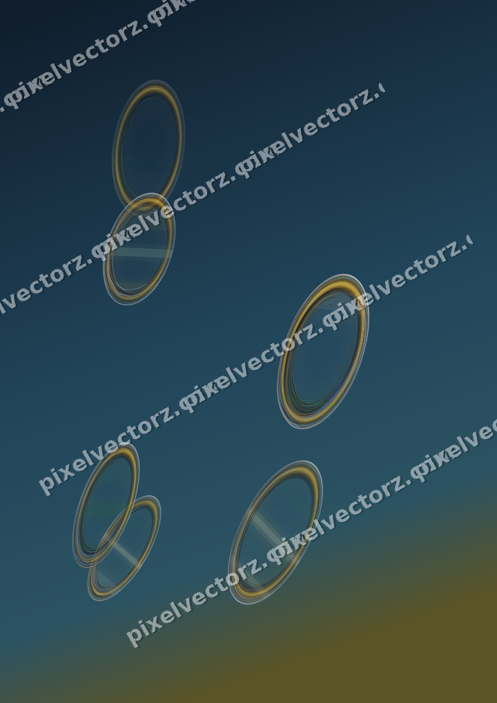 Abstract glass arc in dark green and amber